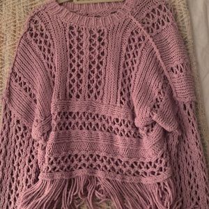 Fringe beach sweater